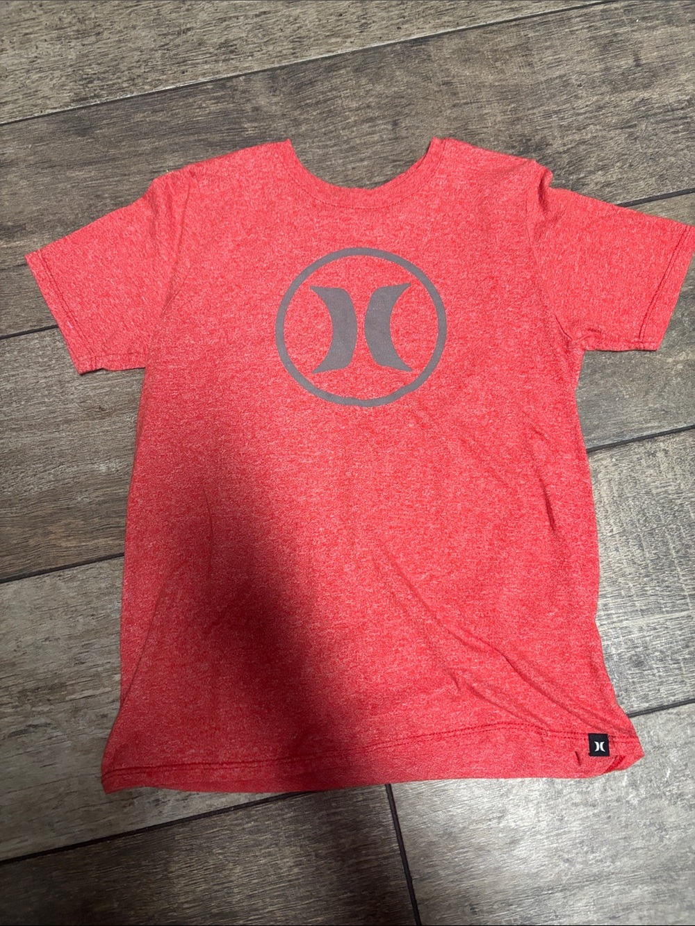 Hurley Red Heather Logo Short Sleeve Tee